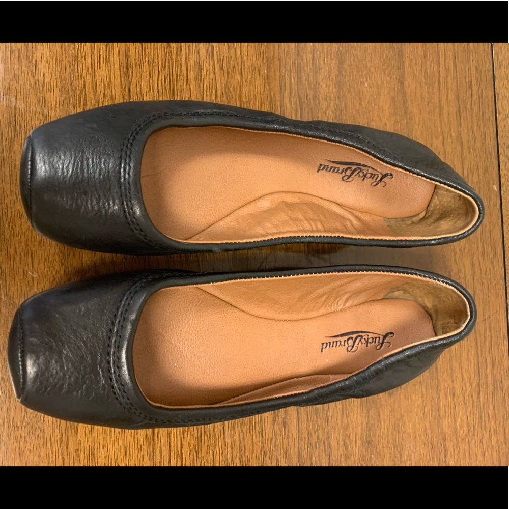 Lucky Brand Black Leather Ballet Flats sz 6 1/2